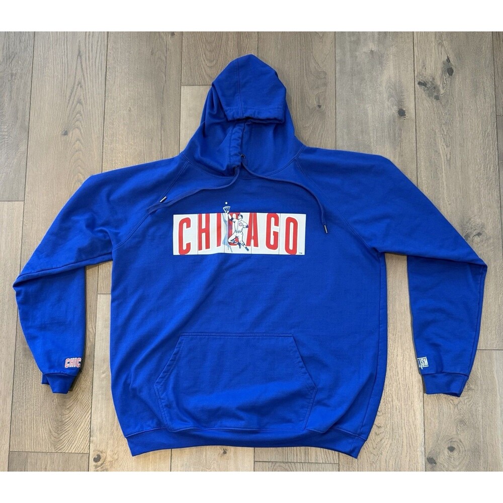 Baseballism Chicago Cubs Hoodie Mens XL Royal Blue MLB Baseball Sweatshirt XL